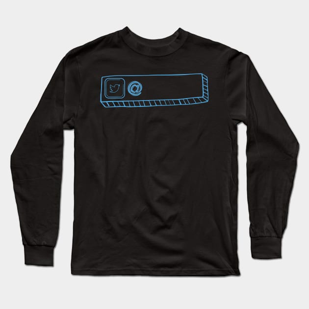 Twitter Handle Long Sleeve T-Shirt by stickersbyjori